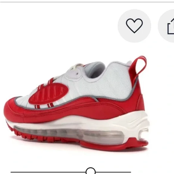 Nike Air Max 98 Men’s Athletic University Red White Sneakers Retro Shoes  9.5 - Picture 6 of 6